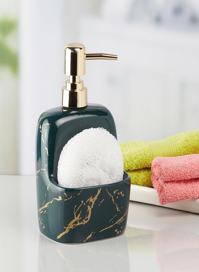 Kookee Ceramic Soap Dispenser with Pump for Kitchen, Bathroom, & Wash Basin, Designer Refillable for Liquid Handwash, Shampoo & Lotion, Leakproof, Set of 1 (10206) - Image 1